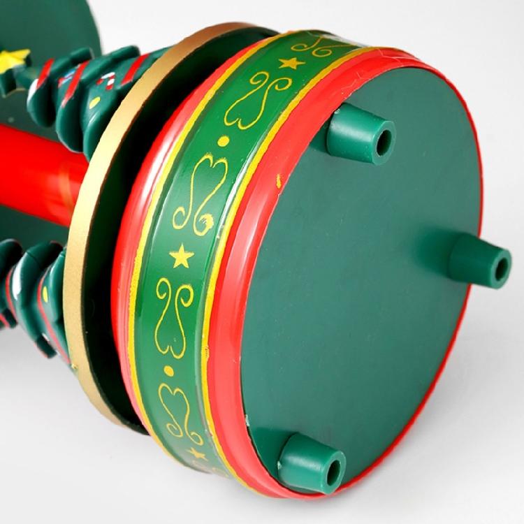 Artistic Christmas Tree Themed Rotating Music Box Wood Hand Cranked Musical Ornament For Holiday Seasonal Atmospheres