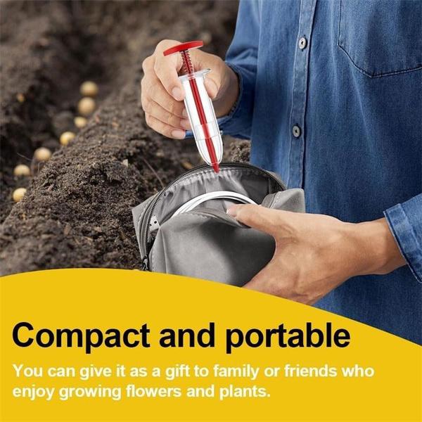 1Pc 2024 Mini Seed Spreader Handheld Garden Seed Planter Tool Sowing Seed Dispenser Seedling Dibber and Widger Set for Tiny Seeds