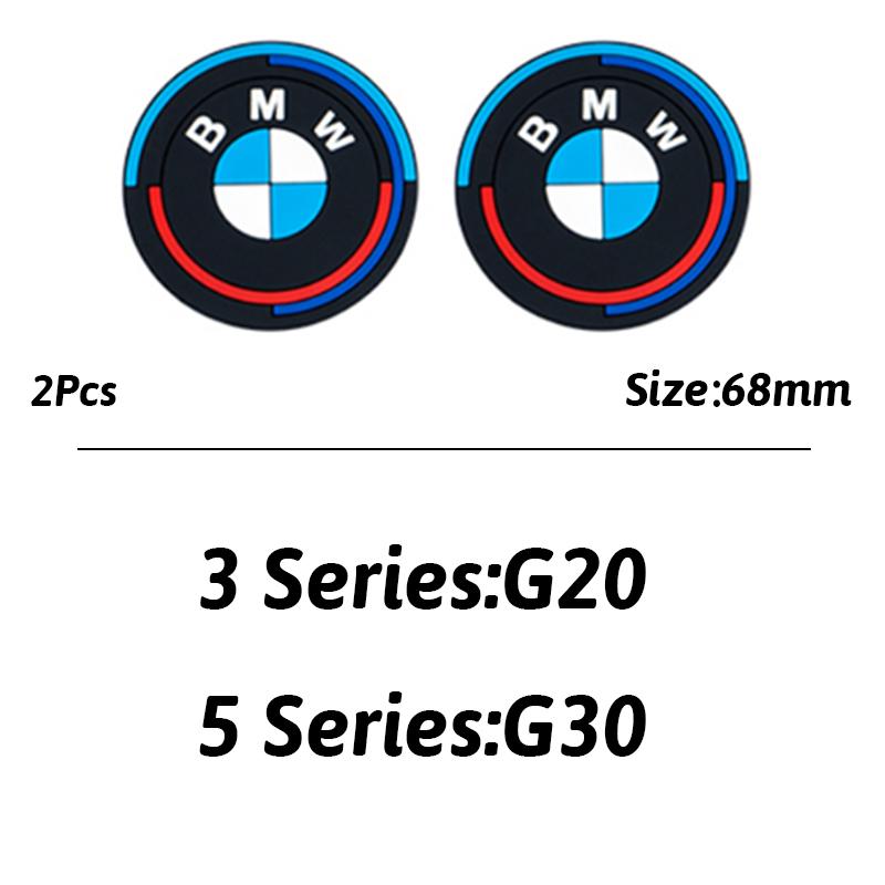2Pcs Car Coasters Silicone Non-Slip Water Cup Mat Drink Pads Sticker For BMW G30 G32 G01 G02 G05 G06 G07 G26 G23 G22 F40 F20 G08