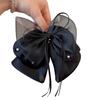 2025 New French Elegant Triple Bow Ponytail Clip Hair Claw for Half Updo Non-Slip Scrunchie Holder Premium Hair Accessories