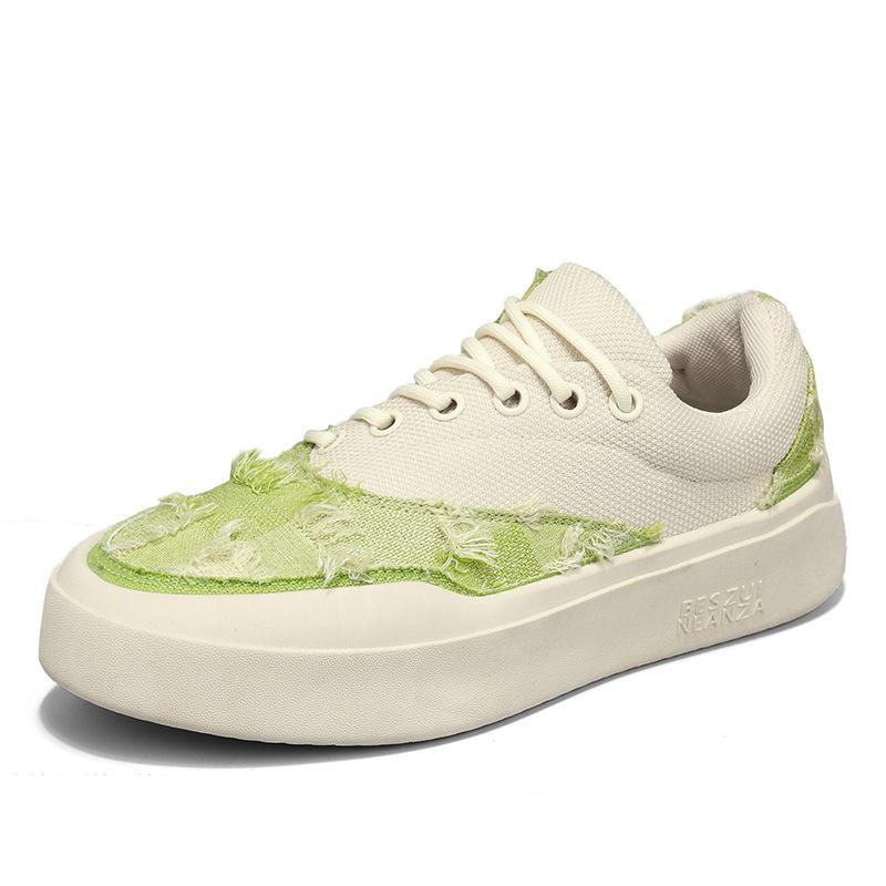 Canvas Men'S Shoes Fashion Casual Platform Heightening Sports Board Shoes Breathable Comfortable Trendy Shoes