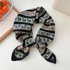 Paisley Flower Print Handkerchief Soft Cotton Linen Head Neck Scarves Hair Scarf Neckerchief Headscarves Square Scarf Headband