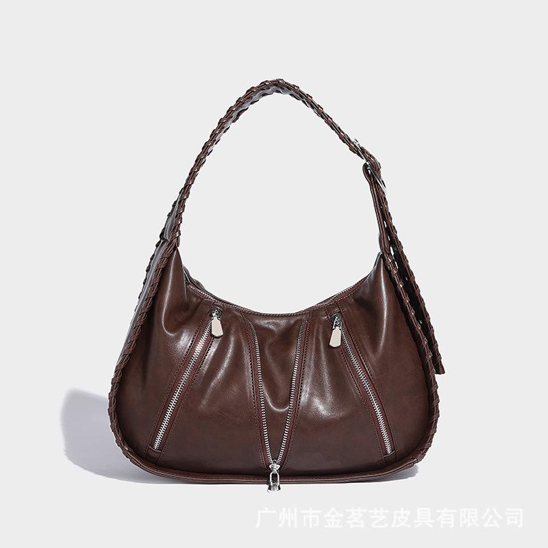 

Сумка из искусственной кожи для женщин с двумя карманами через плечо и подмышечной впадиной