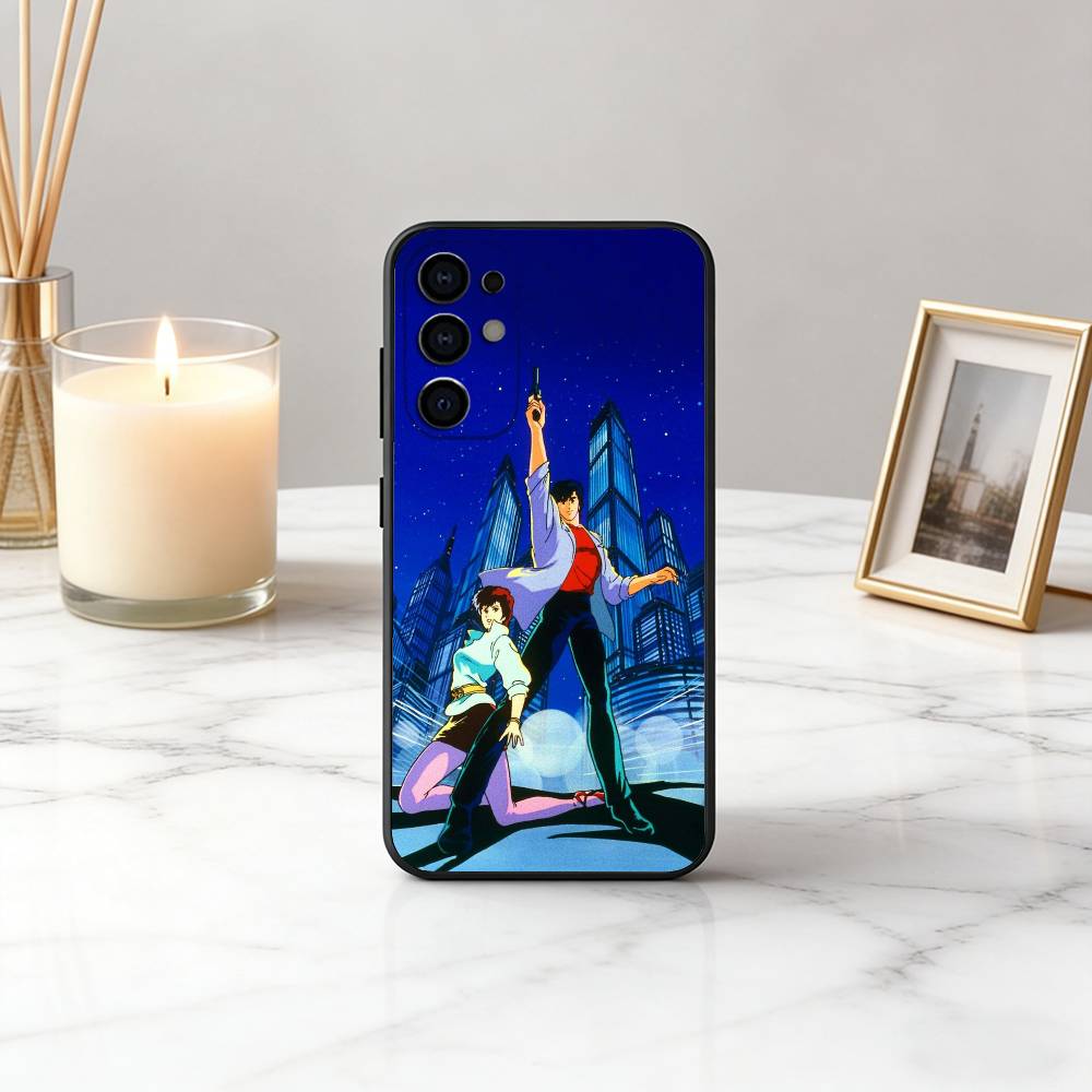 C-City S-Saeba Ryo H-Hunter-chsr Phone Case For Samsung S25,S24,S21,S22,S23,S30,Ultra,S20,Plus,Fe,Soft Silicone Black Cover