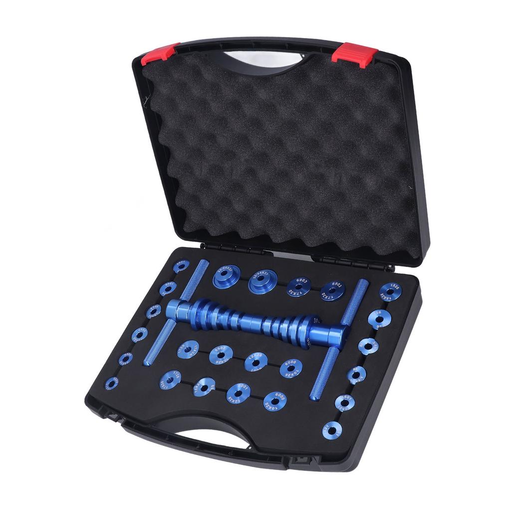 Bicycle Bearing Press Set Aluminum Alloy Hub Bearing Installation Drift Kit with 18 Pairs Press