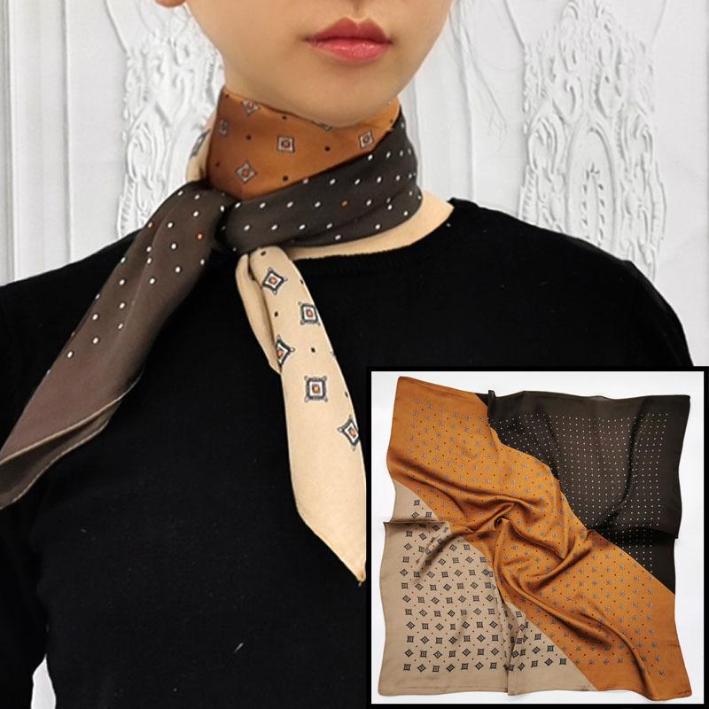 

Шелковый шарф женский сезонный декоративный шарф весенний универсальный профессиональный шелковый шарф 70 см маленький квадратный шарф about 68-70cm