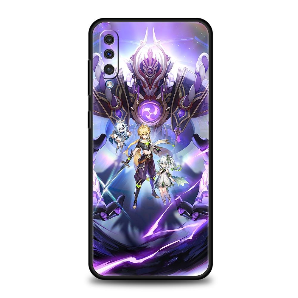 Etui na telefon Genshin Impact landscape do Samsung A54 A52 A14 A50 A70 A10 A30 A40 A20S A20E A02S A12 A22 A34 A42 A32 5G A04s
