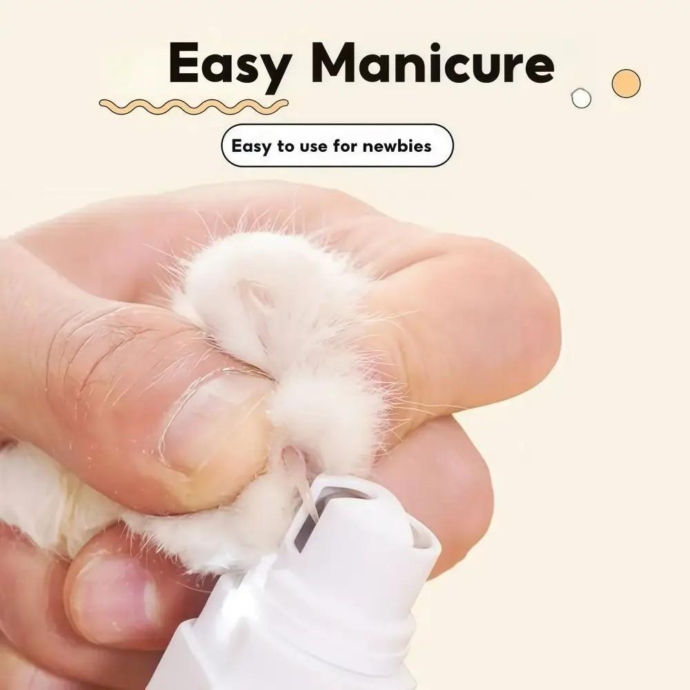 USB Rechargeable Electric Dog Nail Grinder LED Polisher Wheel Pet Nail Trimmer Quiet Operation 2-Speed Paws Grooming Tool