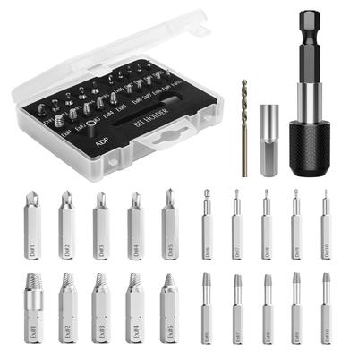 Housolution Drill Bit Includes Stripped Screw Extractor Stripped Screw Removal Broken Bolt Extractor Specialized Screw Head Thread Repair Storage Case