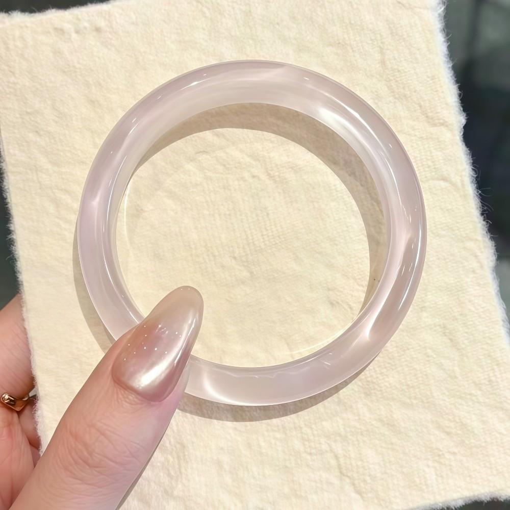 Cat's Eye Jadeite Bangle Bracelet Transparent Agate Chalcedony Bracelet  Women