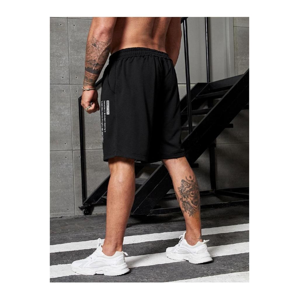 Schwarze bedruckte Herrenshorts