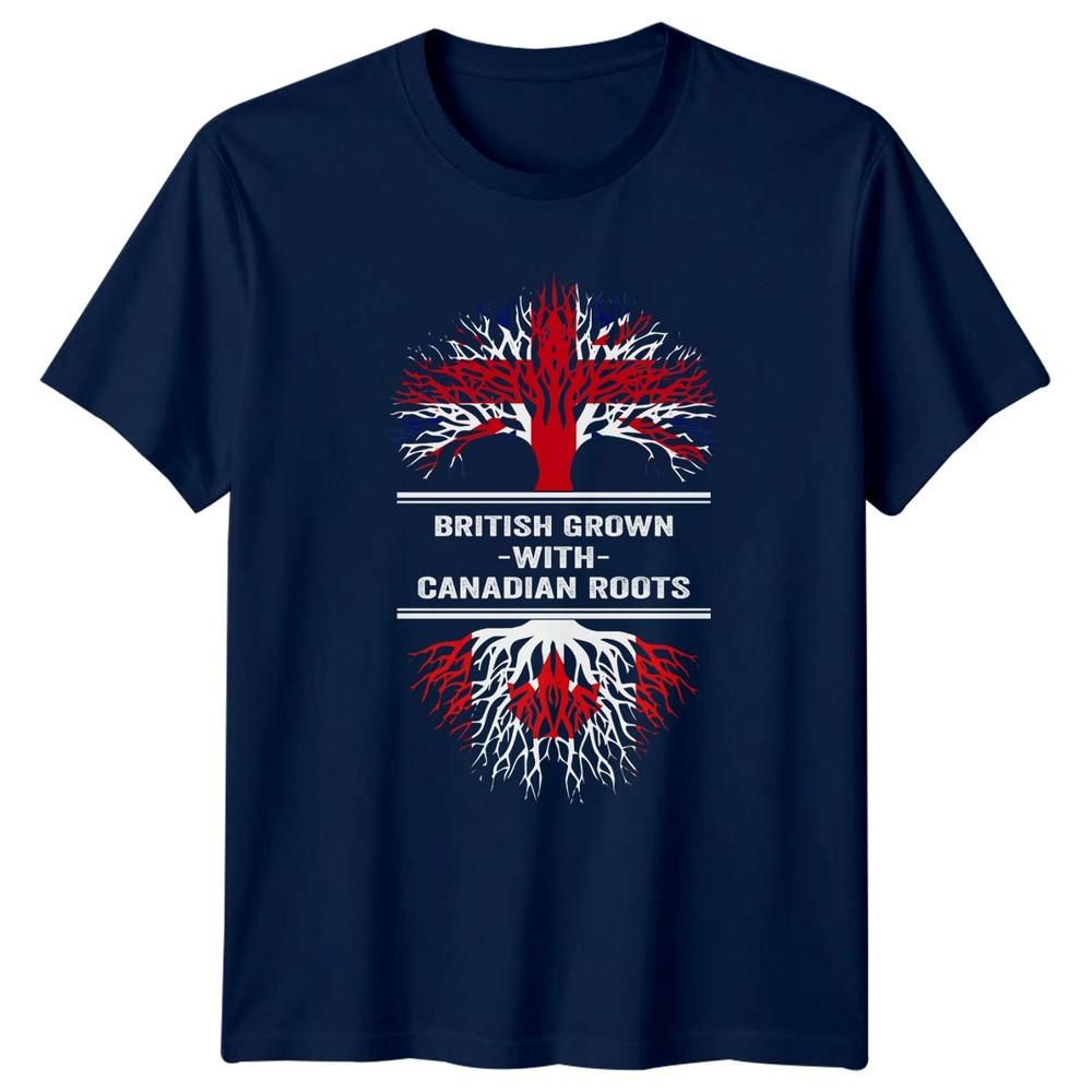 British Grown With Canadian Roots TShirt British Canadian Heritage Birthday
