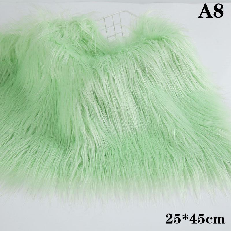 Material Lung din Blană Falsă 25X45Cm Pentru Lucru Manual Costum Animal Material Blană Păr Păpușă DIY Păr Lung Pluș Material de Cusut