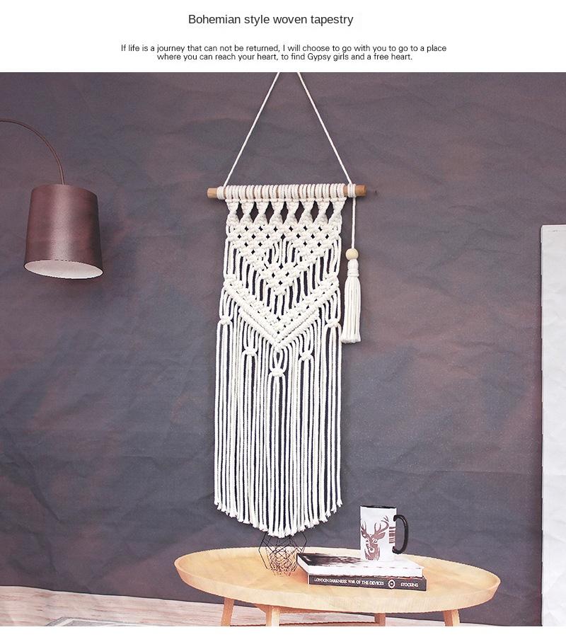 Makramee Gewebte Böhmische Dekoration Wandbehang Dekor Wandteppich Handgefertigte Kunst Schöne Wohnung Studentenwohnheim Geschenk Heim Wohnzimmer Dekor