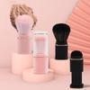 Pincel Cosmético Retrátil Mini Portátil para Pó Facial Blush Iluminador Cerdas de Fibra