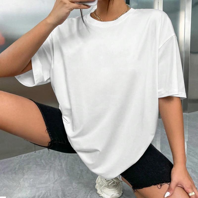 Ladies' Fashionable Casual T-shirt | LIMITED Letter Printed Round Neck Short Sleeved Micro Elastic Fabric, Ideal for Casual Daily Wear and Outdoor