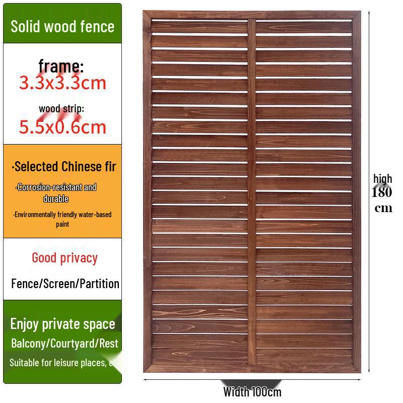 Outdoor Privacy Screen: Louvered Wood Fence for Gardens and Courtyards