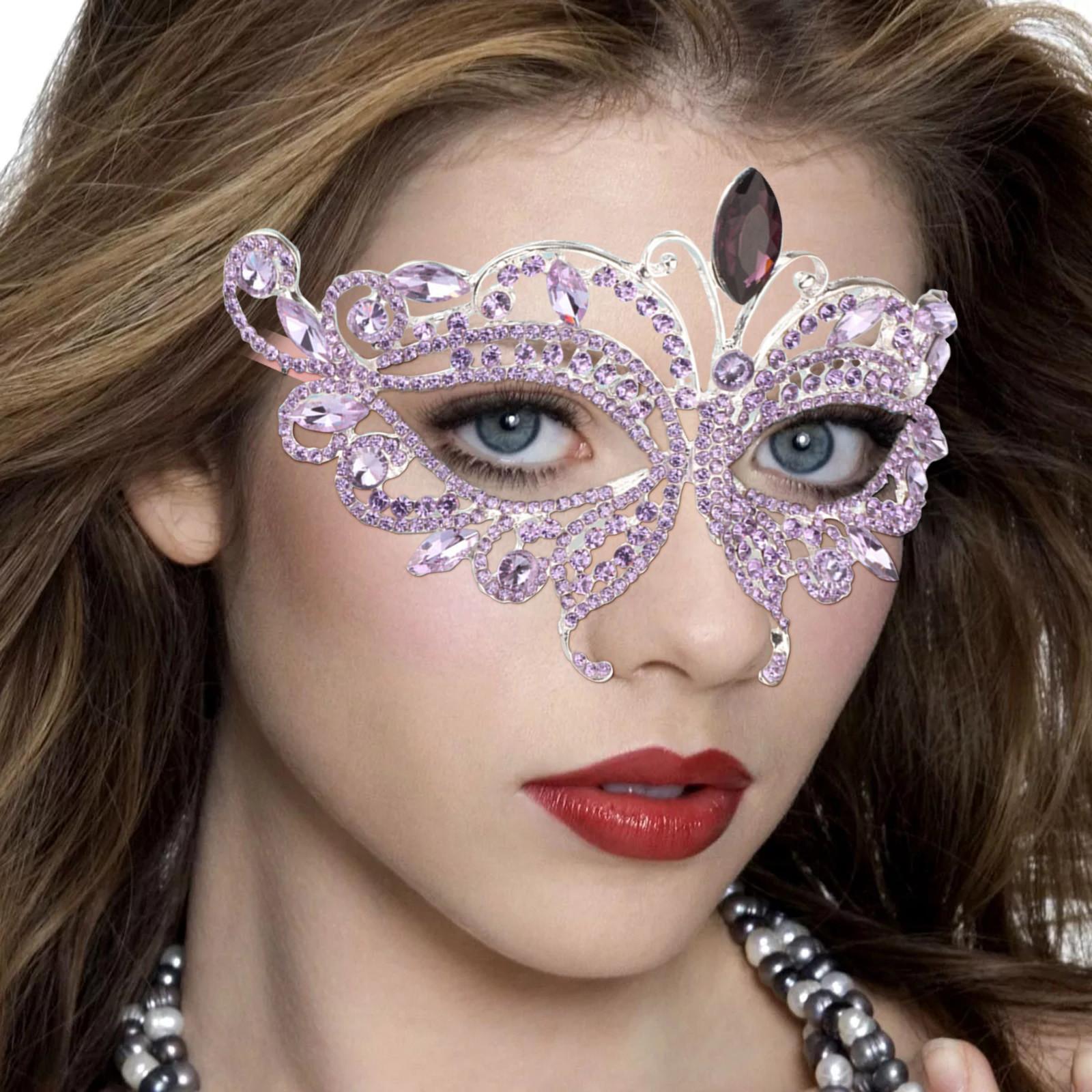 

Кристальная маска для украшений на Хэллоуин Сплав Металл Страз Сюрприз Фестиваль