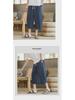 Men's Cropped Chinese Style Linen Shorts - Summer Wide-Leg 7-Point Casual Trousers
