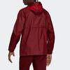 Adidas Striped Logo Print Sports Casual Hooded Jacket Men Outerwear Burgundy HE4319
