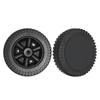 2Pcs BBQ Grill Wheel with Cover Dustproof Easy to Install Replacement 6 inch Universal Wheel for Garden Most Grills Accessories