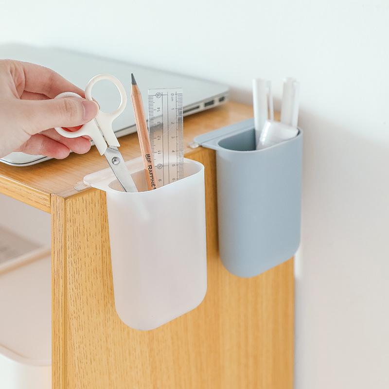 Desktop Computer Monitor Assistant Pen Holder Storage Box Desk Paste Pencil Case Jewelry Remote Control Organizer Box