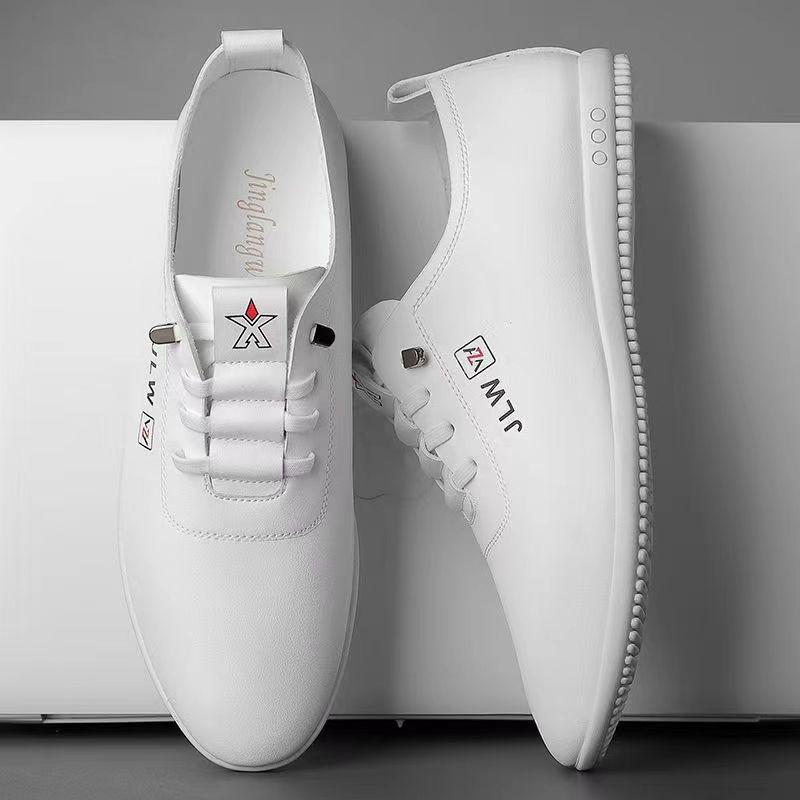 New versatile men's leather shoes soft sole business casual Doudou shoes work security shoes