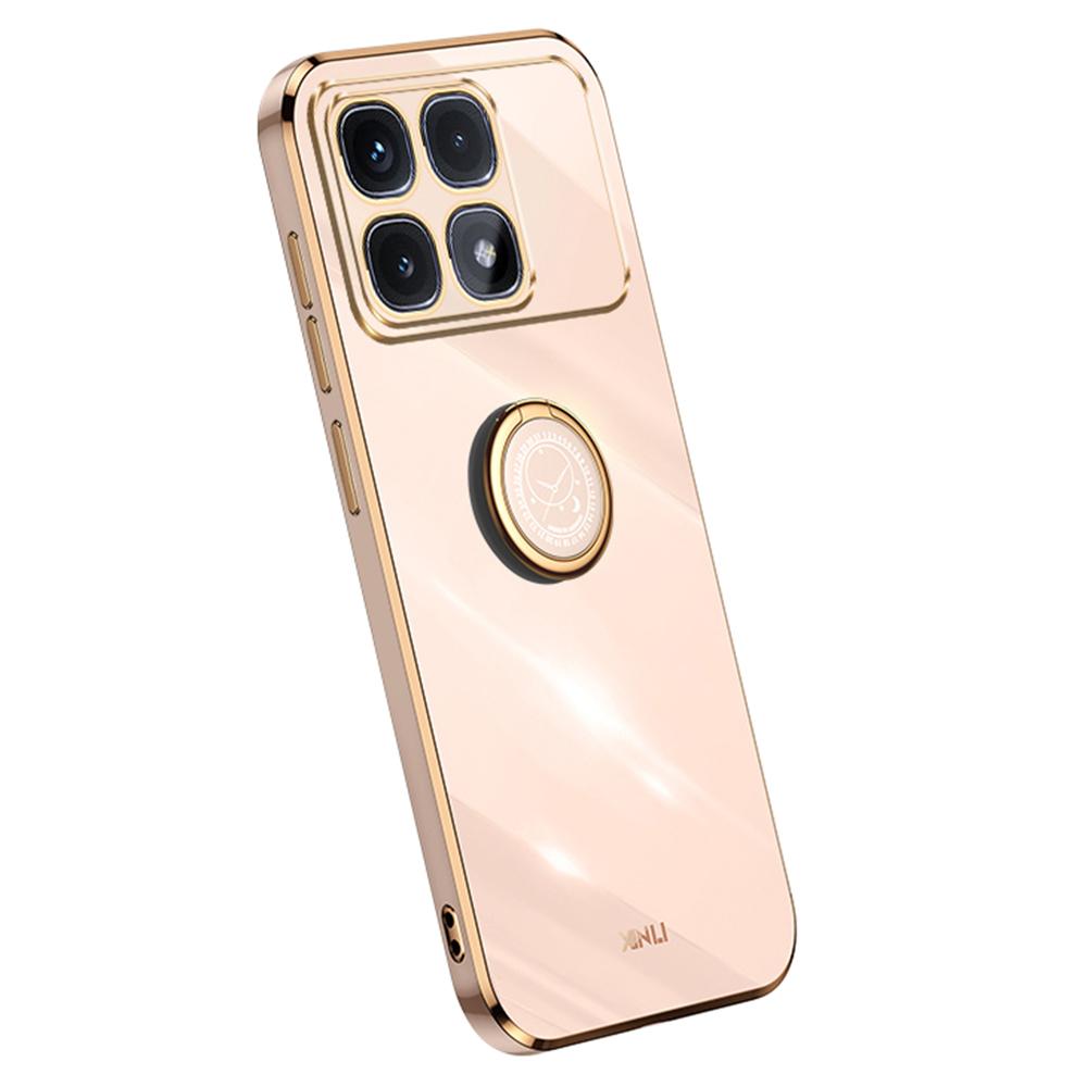 XINLI For Xiaomi Redmi K70 Ultra Case Ring Kickstand Electroplating TPU Phone Cover