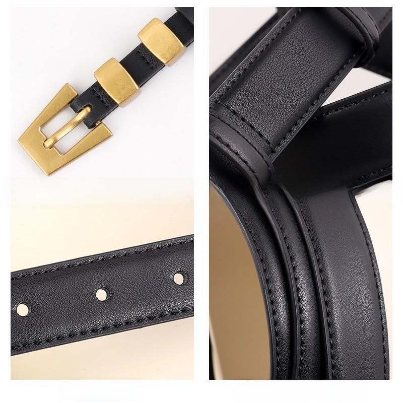 Classic Leather Belt For Men With Pin Buckle Fashion Dress Waist Accessory