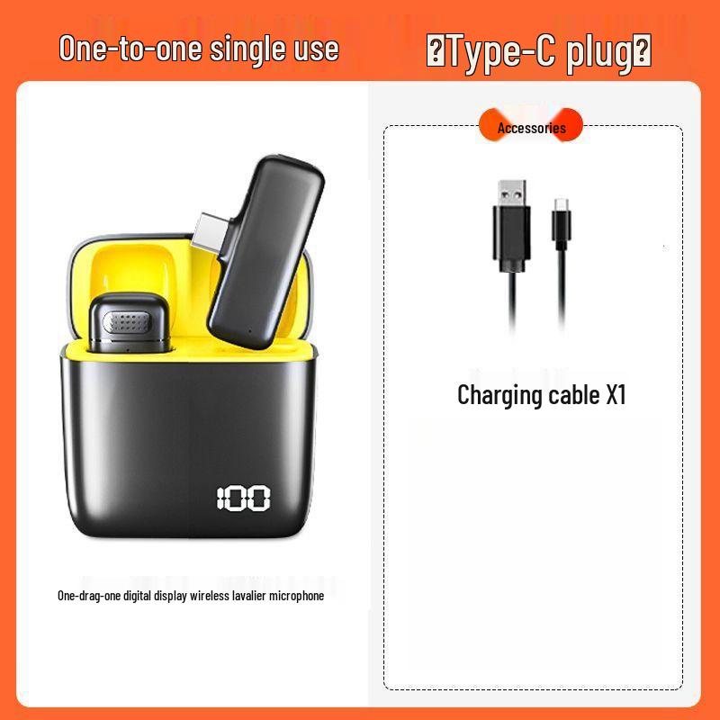 K6 Wireless Lavalier Microphone with Bluetooth, Noise Reduction, and Charging Case for Streaming and Video Shooting