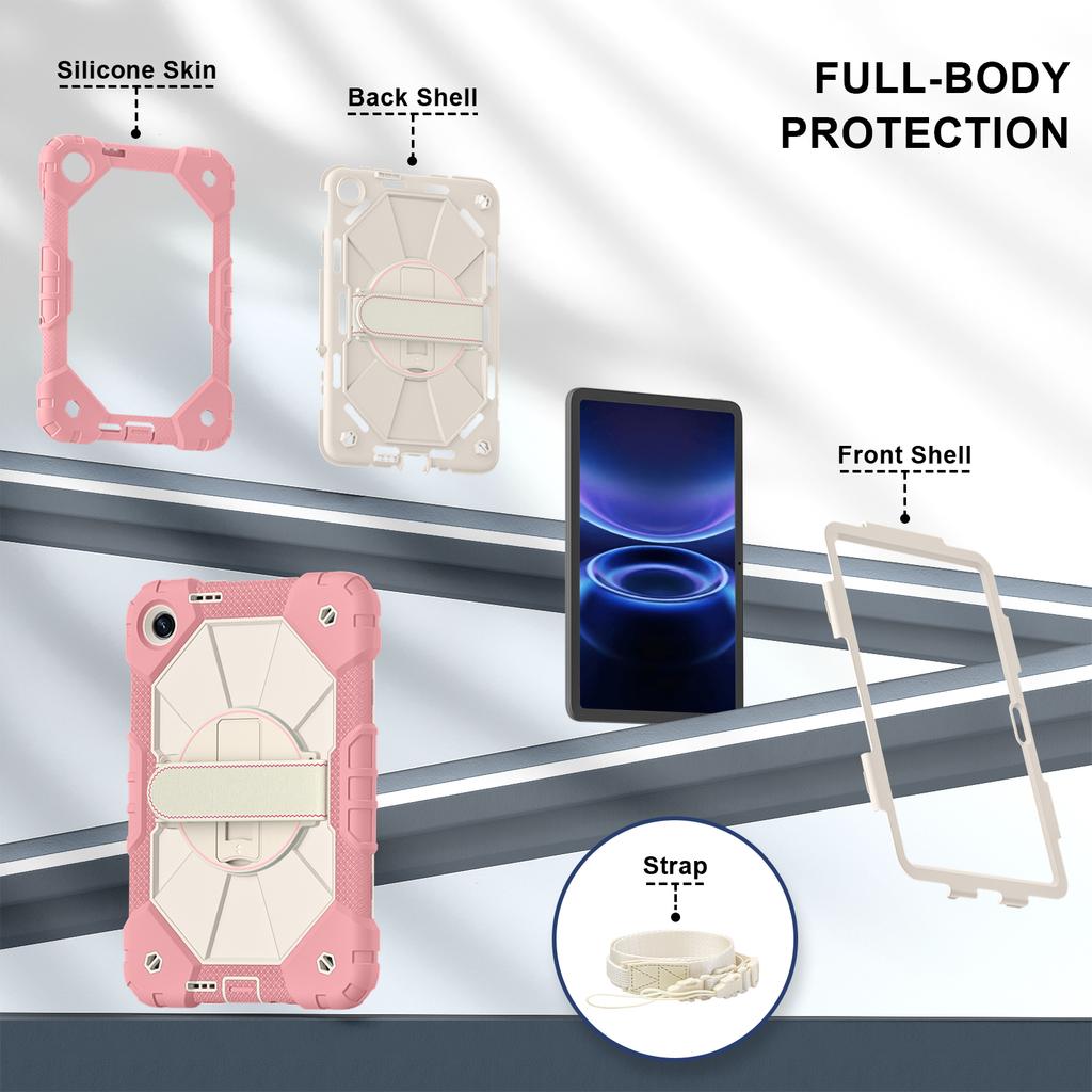 For Poco Pad C1 Redmi Pad 2 9.7" Case 360 Rotation Handle Hand Ring Kickstand Tablet Protective Cover Shoulder Strap
