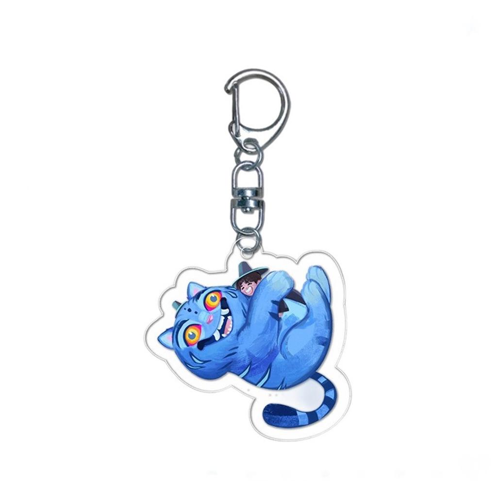 Cartoon Anime Movie Transparent Acrylic Keychain Pendant, Exquisite Gift Hanging Accessories For Backpacks