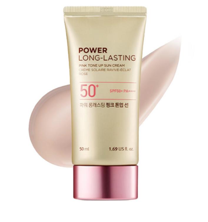 The Face Shop Power Lang Anhaltende Rosige Aufhellende Sonnenlotion LSF50+ PA++++ 50ml