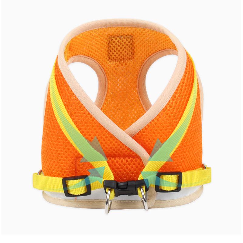 Breathable Reflective Pet Leash Vest Chest Strap Escape-Proof Pet Harness for Dogs & Cats - Full Mesh Breathable Adjustable Vest (4 Colors)