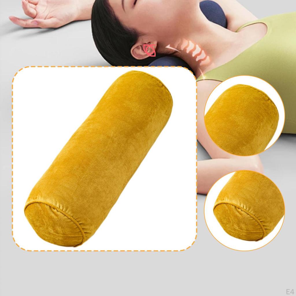 Breathable Round Neck Pillow Cervical Roll for Sofa Car Leg Knees 50x17cm