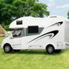 Large Vinyl Decals,Car Body Stickers,Vinyl Stripe Graphics Decals Stickers for Camper,RV,Trailer,Motorhome,Black+Gray,(DB04850ANPCS)