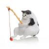 Fish Tank Side Mini Resin Cartoon Fishing Cat Kitten Hanging Creative Fun Micro Landscape Office Ornaments Aquarium Decoration