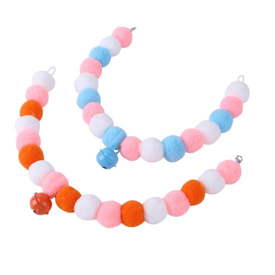 Pet Dog Collar Pom Poms Decorative High Elasticity Cat Princess Collar Necklace with