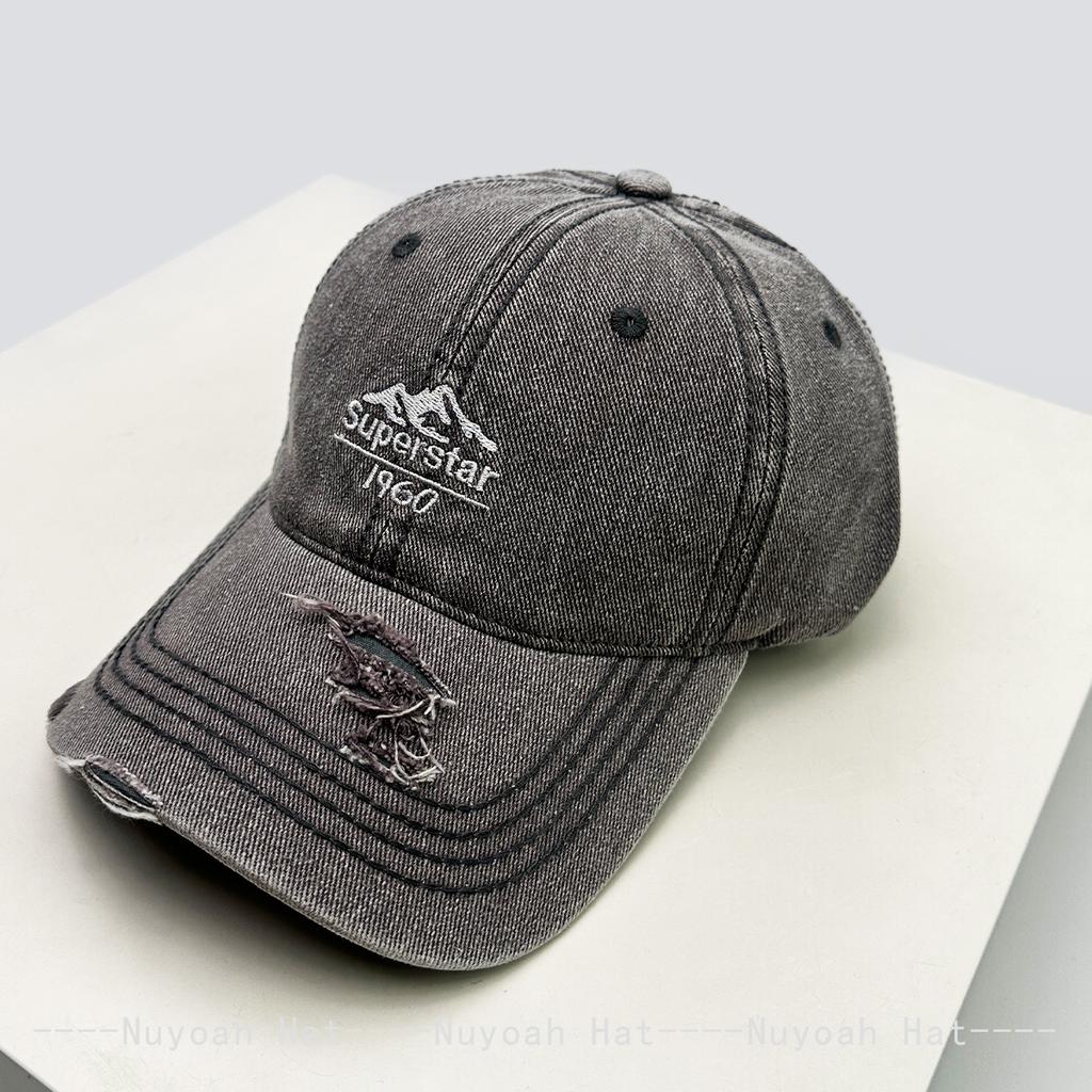 New Men Women Korean Embroidered Letters Mountain Baseball Hats Sunshade Retro Versatile ins Peaked Caps Personal Fashion Casual