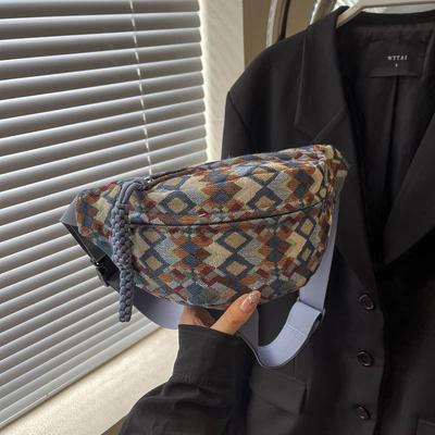 Bohemian Velvet Belt for Women  Fanny Pack  Banana Waist Bag  Hip Bag  Shoulder  Crossbody  Chest  Pocket  Fashion