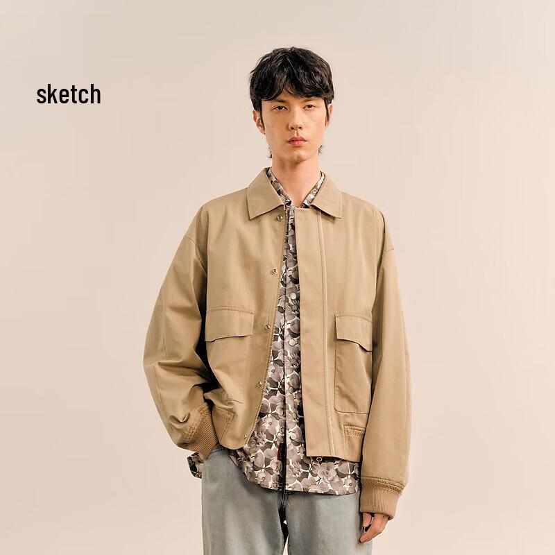 

Speed Sketch Men s 2024 Autumn Loose Fit Lapel Motorcycle Jacket S