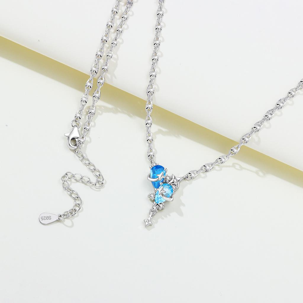 Orstarry S925 Silver Necklace sparkling Starry Star River Necklace Versatile Fashion For Women Birthday Jewelry Gift