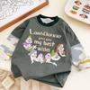 2026 Spring Children's Cartoon Long Sleeve Base Layer Pullover for Toddlers and Young Kids