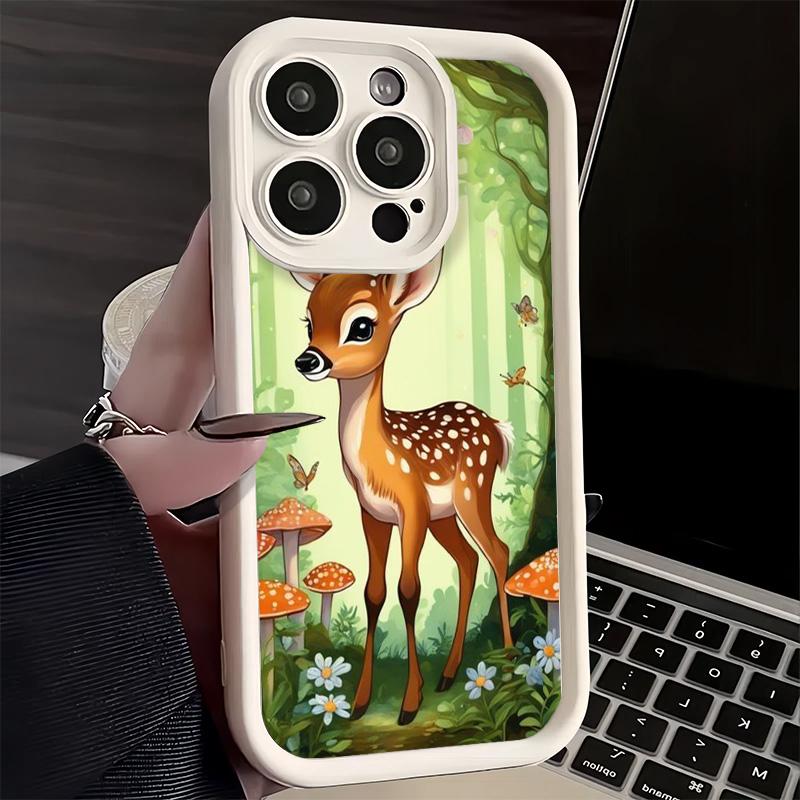Phone Case for iPhone 17 Air 16E 15 16 Pro Max Sika Deer Elk Animal Cover 14 Plus 13 12 Mini Soft Shell Silicone Fundas