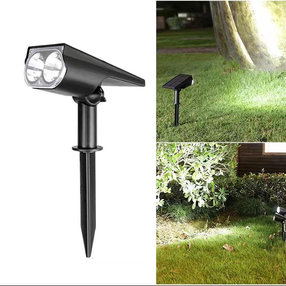 

Waterproof Solar Spotlight Ultra Bright Garden Decor Lamp Landscape Wall Light Tree Lighting 2LED White Light