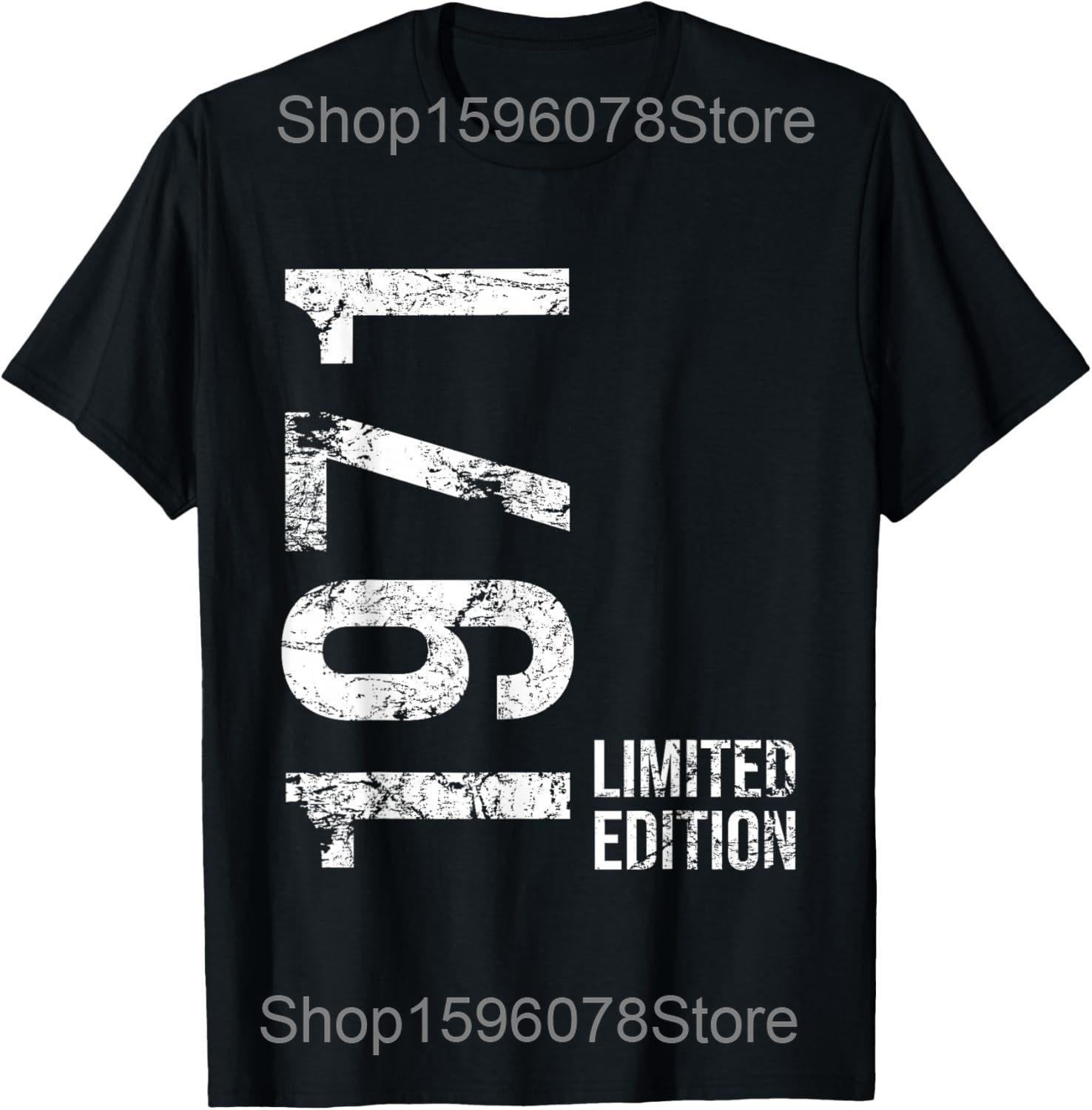

Vintage 1971 Chest Stripe Birthday T Shirts Men Women Pure Cotton Humor Streetwear Tee Shirt Short Sleeve Unisex Loose Clothing S