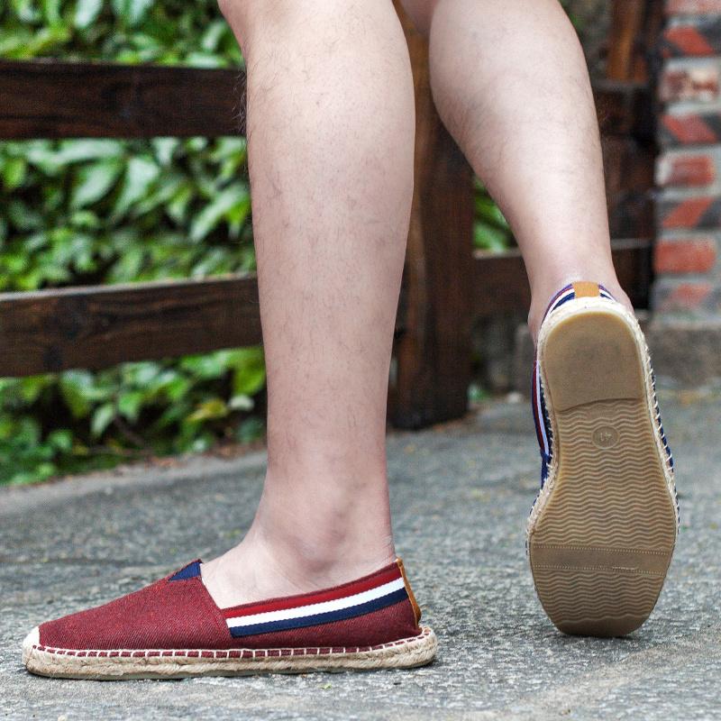 Heißer Verkauf Mode Blau Herren Sommer Schuhe Atmungsaktive Canvas Slipper Schuhe Herren Slip-on Casual Flache Schuhe für Herren Espadrille hombre