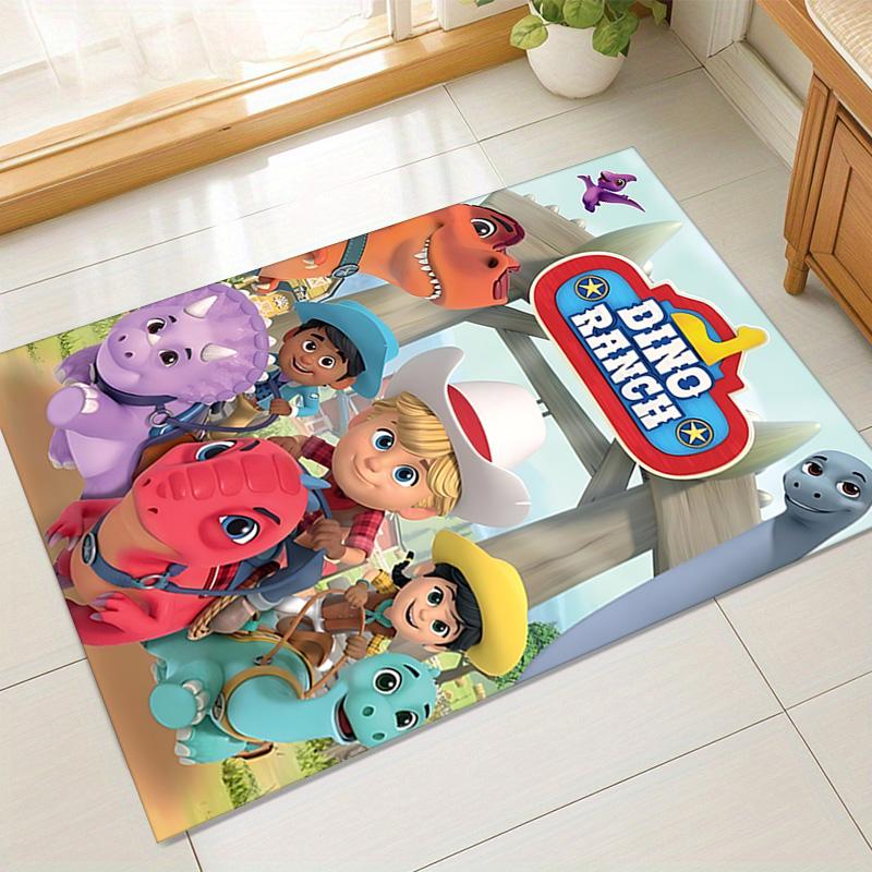 Dino Ranch Adventure Carpet For Playroom Bedroom Living Room Sofa Home Decor Kids Game Area Rug Nonslip Floor Mat