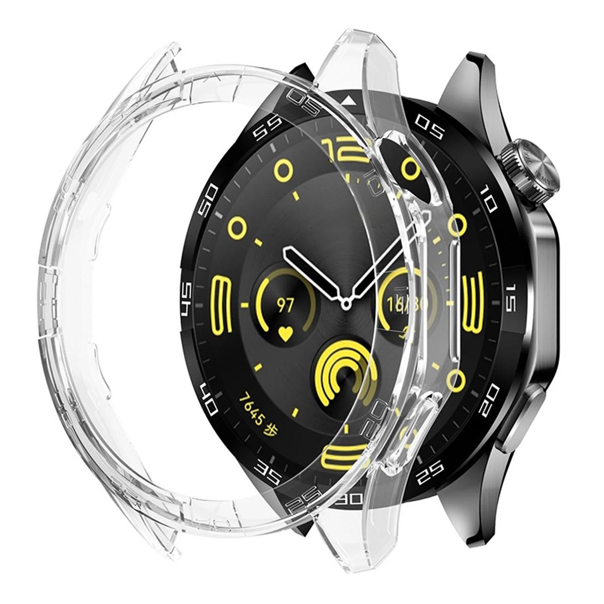 

Чехол для Huawei Watch GT 4 46 мм Защитный чехол Жесткий бампер из поликарбоната для мужских женских аксессуаров GT4 (без защитного стекла) GT4 46MM прозрачный