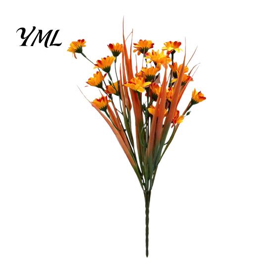 All Occasion Gift for Her Autumn Artificial Flowers Bouquet, Realistic Plastic Floral Arrangement with Layered Quirky Fun Decor Living Room Leaves And